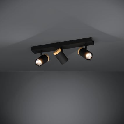 Eglo - LED Spotlámpa 3xGU10/4,5W/230V 3000K fekete/barna