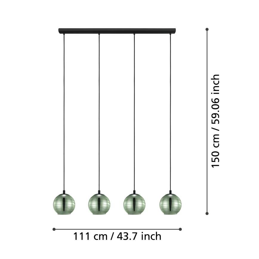 Eglo - Csillár zsinóron 4xE27/40W/230V