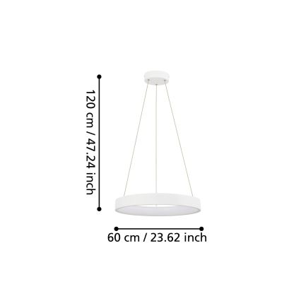Eglo - LED Dimmelhető csillár zsinóron LED/34W/230V