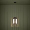 Eglo 39695 - CAMINATA kábeles függőlámpa, 1xE27/40W/230V, fekete/arany