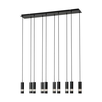 Eglo - LED Csillár zsinóron 10xGU10/4,6W/230V fekete