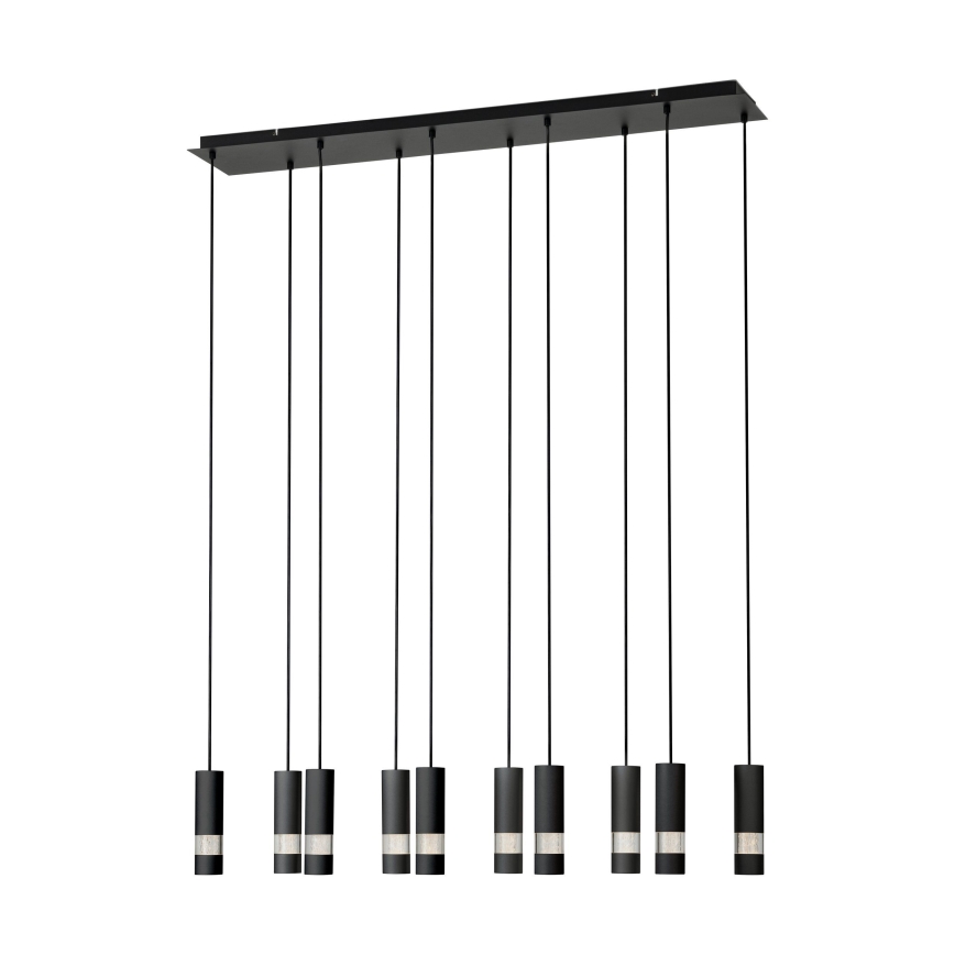 Eglo - LED Csillár zsinóron 10xGU10/4,6W/230V fekete