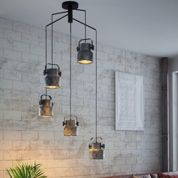 Eglo 39856 - HILCOTT felületre szerelhető csillár 5xE27/40W/230V