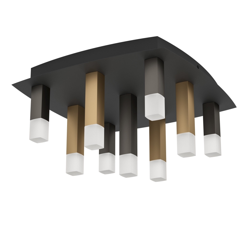 Eglo - LED Dimmelhető mennyezeti lámpa 9xLED/3,1W/230V 3000K antracit/arany