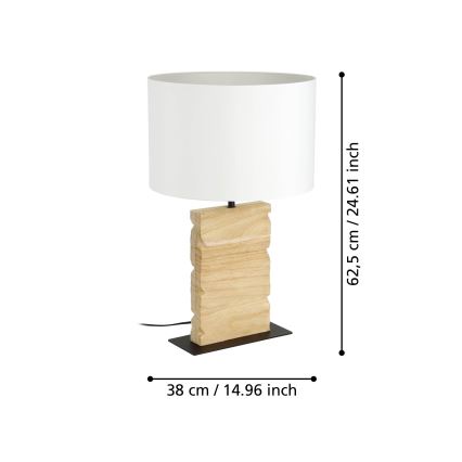 Eglo - Asztali lámpa 1xE27/40W/230V 62,5 cm barna