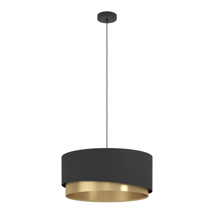 Eglo 39926 - Csillár zsinóron MANDERLINE 1xE27/40W/230V fekete/arany
