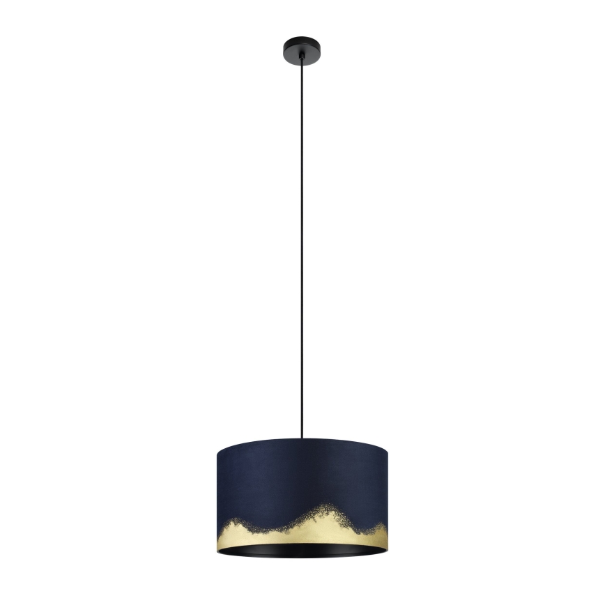 Eglo - Csillár zsinóron 1xE27/40W/230V átm. 38 cm kék/arany