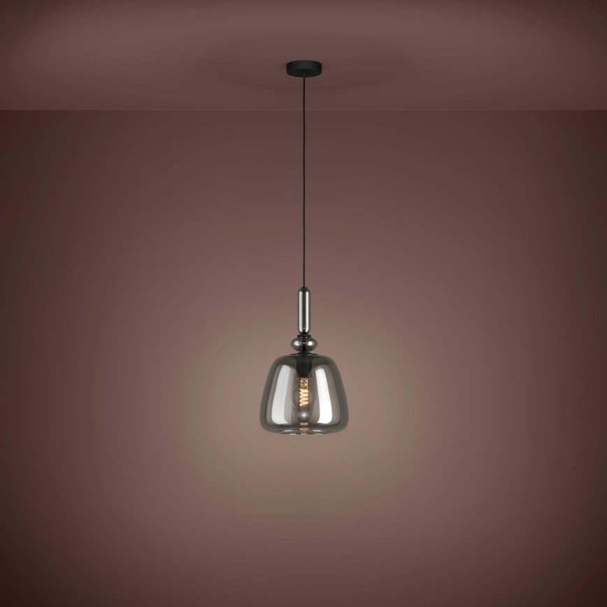 Eglo - Csillár zsinóron 1xE27/40W/230V füstös