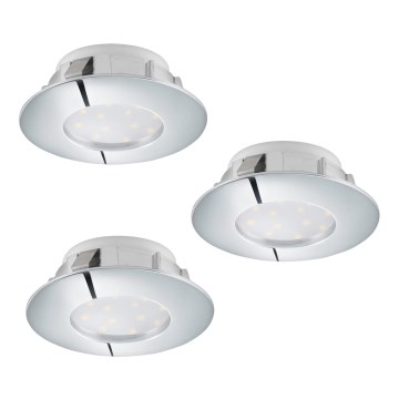 Eglo - 3x LED beépíthető mennyezeti lámpatest szett PINEDA LED/6W/230V