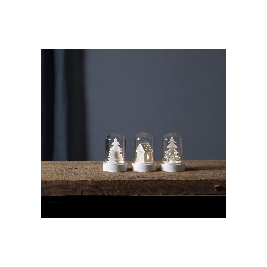 Eglo - SZETT 3x LED karácsonyi dekoráció LED/0,06W/1xCR2032 fehér