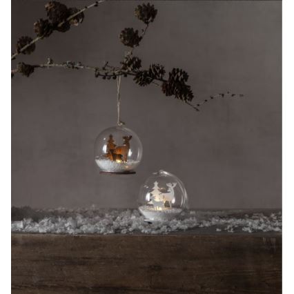 Eglo - LED Karácsonyi dekoráció FAUNA 1xLED/0,06W/1xCR2032 barna