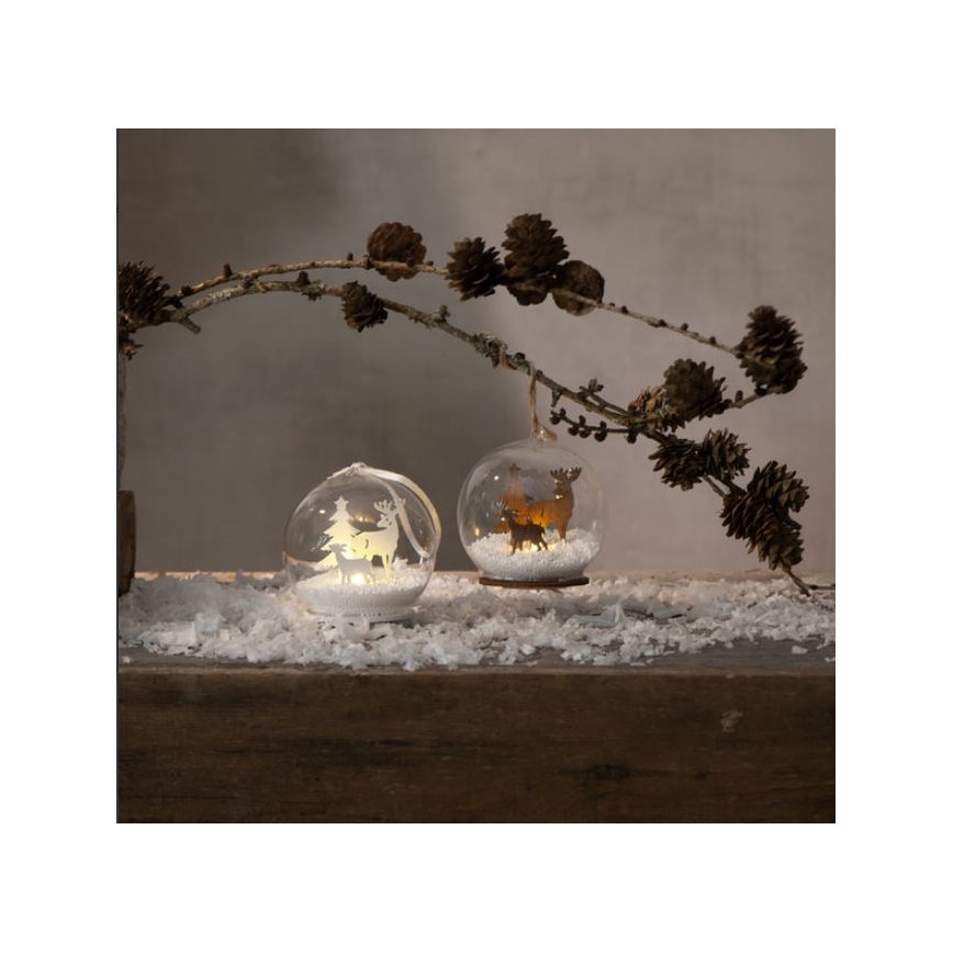 Eglo - LED Karácsonyi dekoráció FAUNA 1xLED/0,06W/1xCR2032 barna