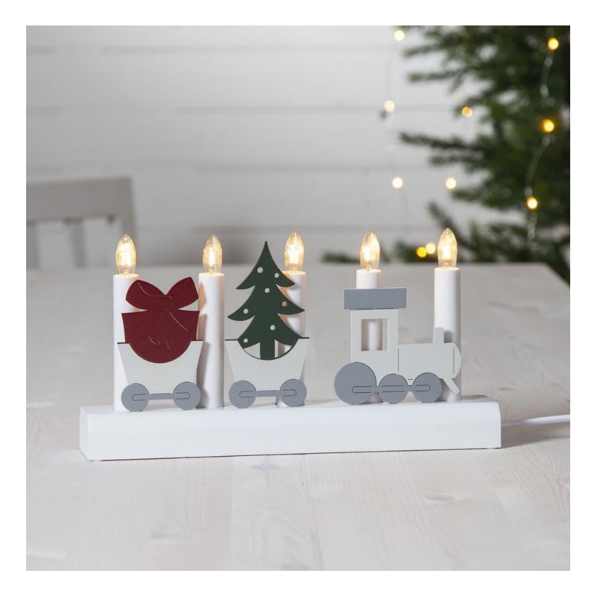 Eglo - Karácsonyi gyertyatartó 5xE10/3W/230V