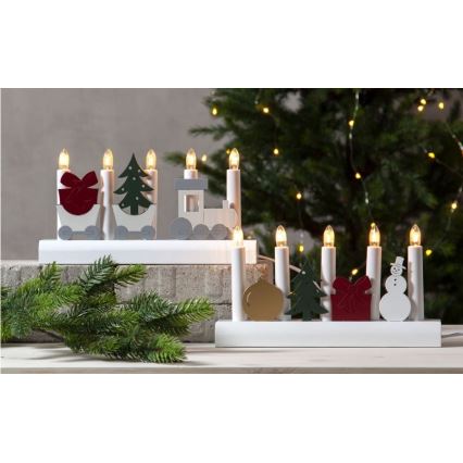 Eglo - Karácsonyi gyertyatartó 5xE10/3W/230V