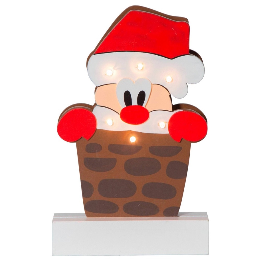 Eglo - LED Karácsonyi dekoráció 6xLED/0,06W/2xAA Mikulás