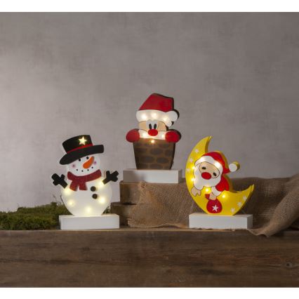 Eglo - LED Karácsonyi dekoráció 6xLED/0,06W/2xAA Mikulás