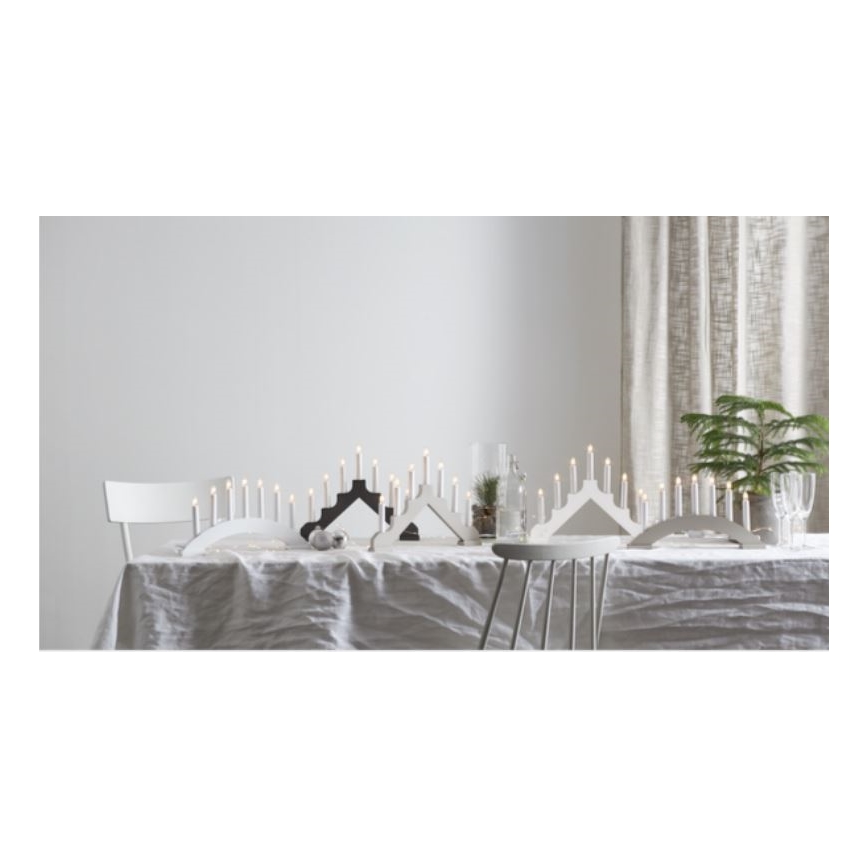 Eglo - Karácsonyi gyertyatartó 7xE10/3W/230V szürke