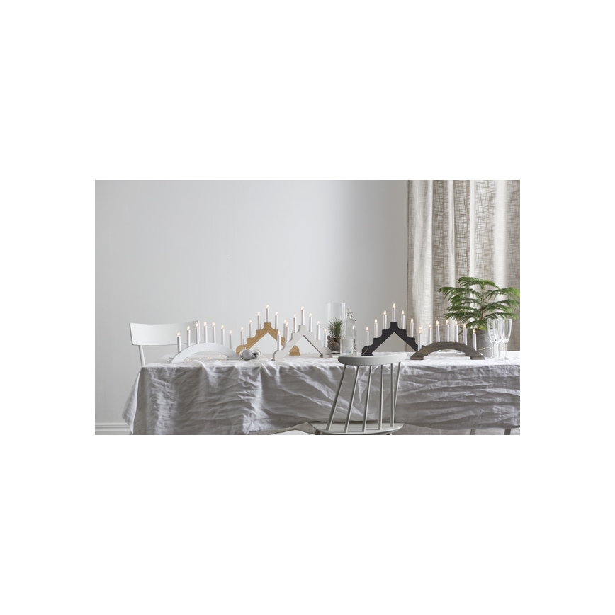 Eglo - Karácsonyi gyertyatartó 7xE10/3W/230V barna