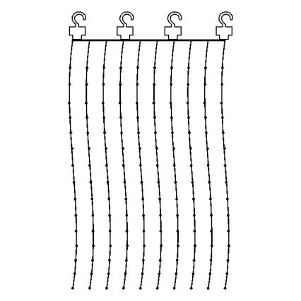 Eglo - LED Karácsonyi lánc 200xLED 1m meleg fehér