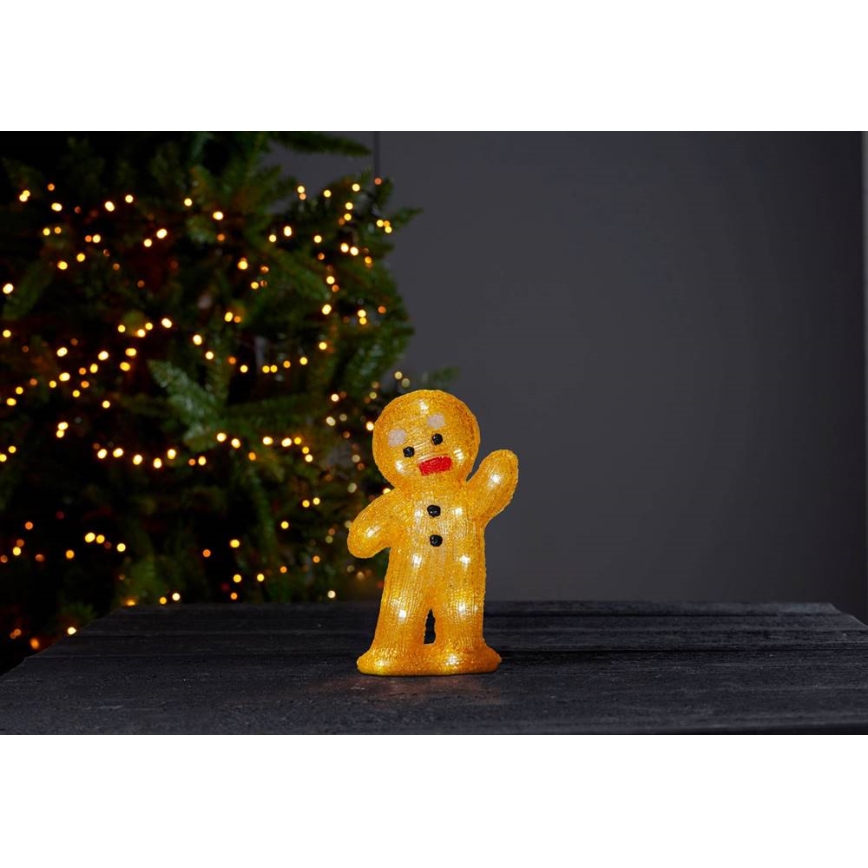 Eglo - LED karácsonyi dekoráció 20xLED/0,06W/3xAA mézeskalács figura