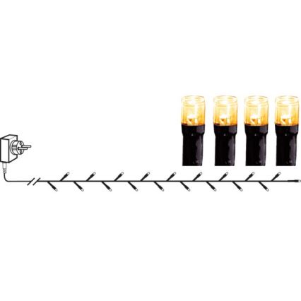 Eglo - LED kültéri karácsonyi fényfüzér 80×LED 10,5 m IP44 meleg fehér