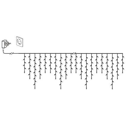 Eglo 410824 - LED kültéri karácsonyi fényfüzér GOLDEN 480xLED/17x0,55m IP44 meleg fehér