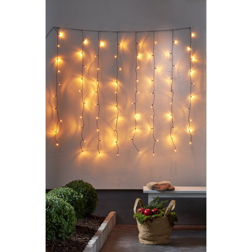 Eglo - LED Kültéri karácsonyi függöny 80xLED 1,3m IP44 meleg fehér
