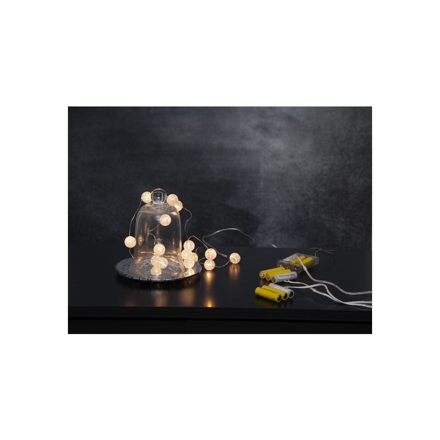 Eglo - LED fényfüzér, 15 LED, 3xAA, 1,4 m