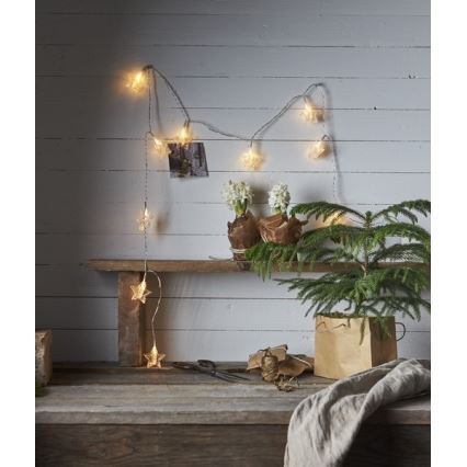 Eglo - LED Karácsonyi lánc 10xLED 2,1m meleg fehér