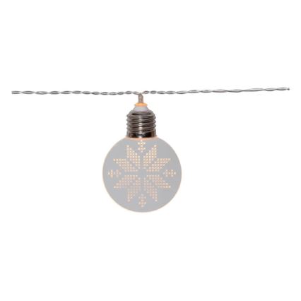 Eglo 411112 - LED karácsonyi fényfüzér ORNAMENT 10xLED/3xAA 2,4m meleg fehér