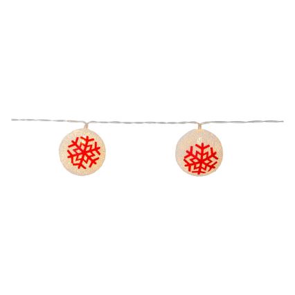 Eglo 411113 - LED füzér ORNAMENT 10xLED/3xAA 1,65m meleg fehér