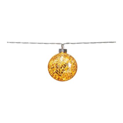 Eglo 411115 - LED fényfüzér GLITTER 10xLED/2xAA 1,65m meleg fehér