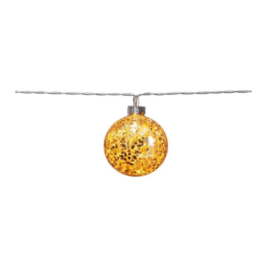 Eglo 411115 - LED fényfüzér GLITTER 10xLED/2xAA 1,65m meleg fehér