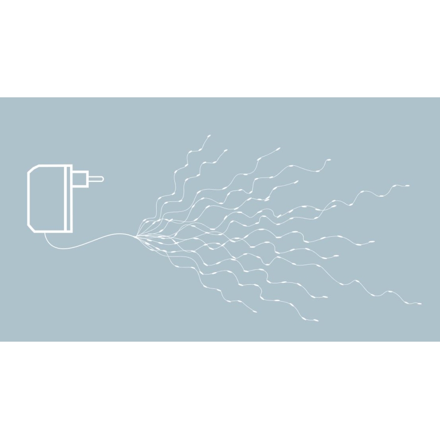 Eglo - 360 LED-es fényfüzér, 2 m, meleg fehér