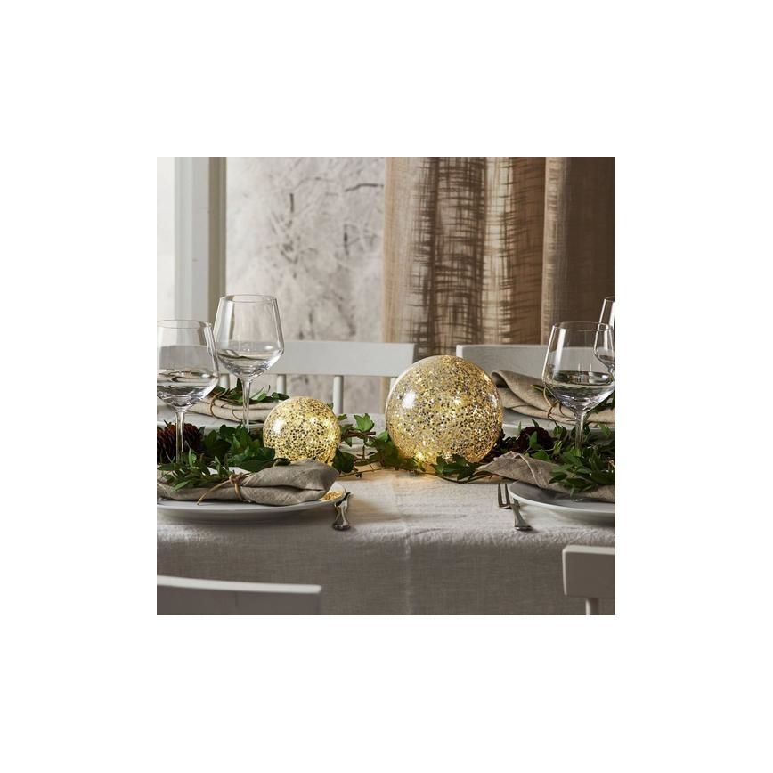 Eglo 411345 - LED karácsonyi dekoráció STAR FALL 10xLED/2xAA átm. 10 cm ezüst