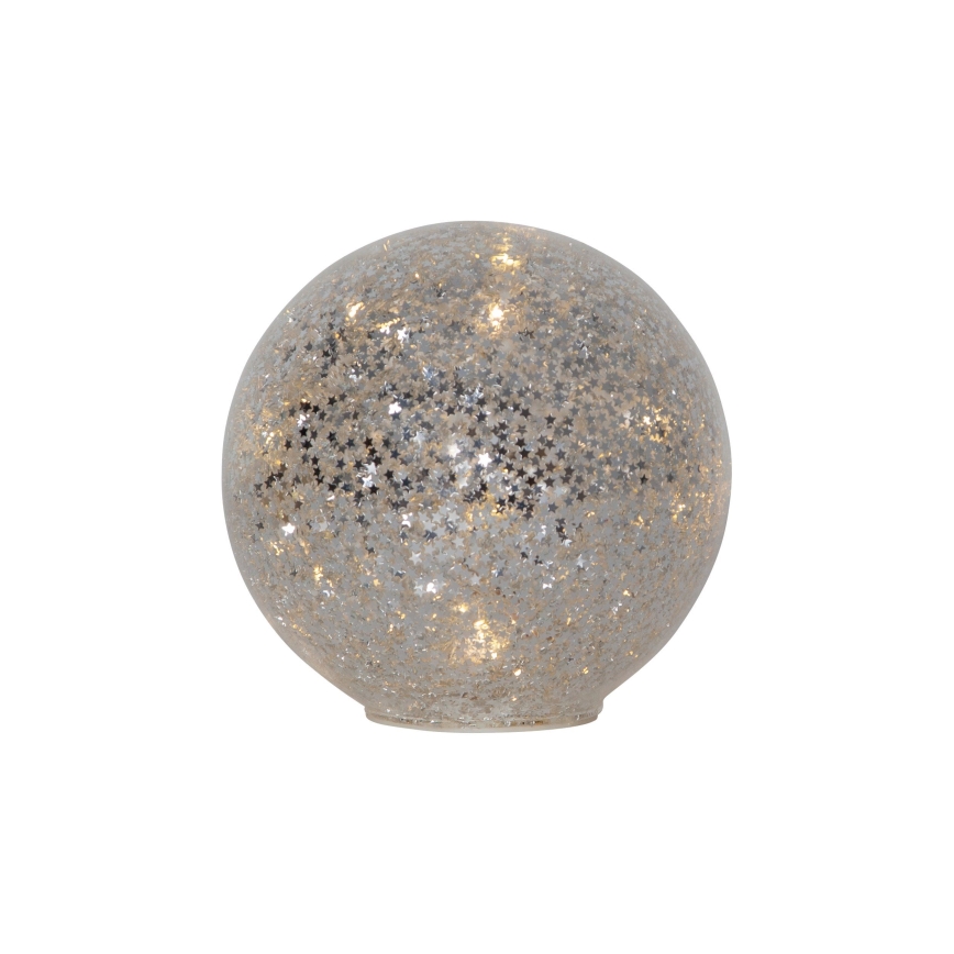 Eglo 411347 - LED karácsonyi dekoráció STAR FALL 15xLED/2xAA átmérő 15 cm ezüstszínű