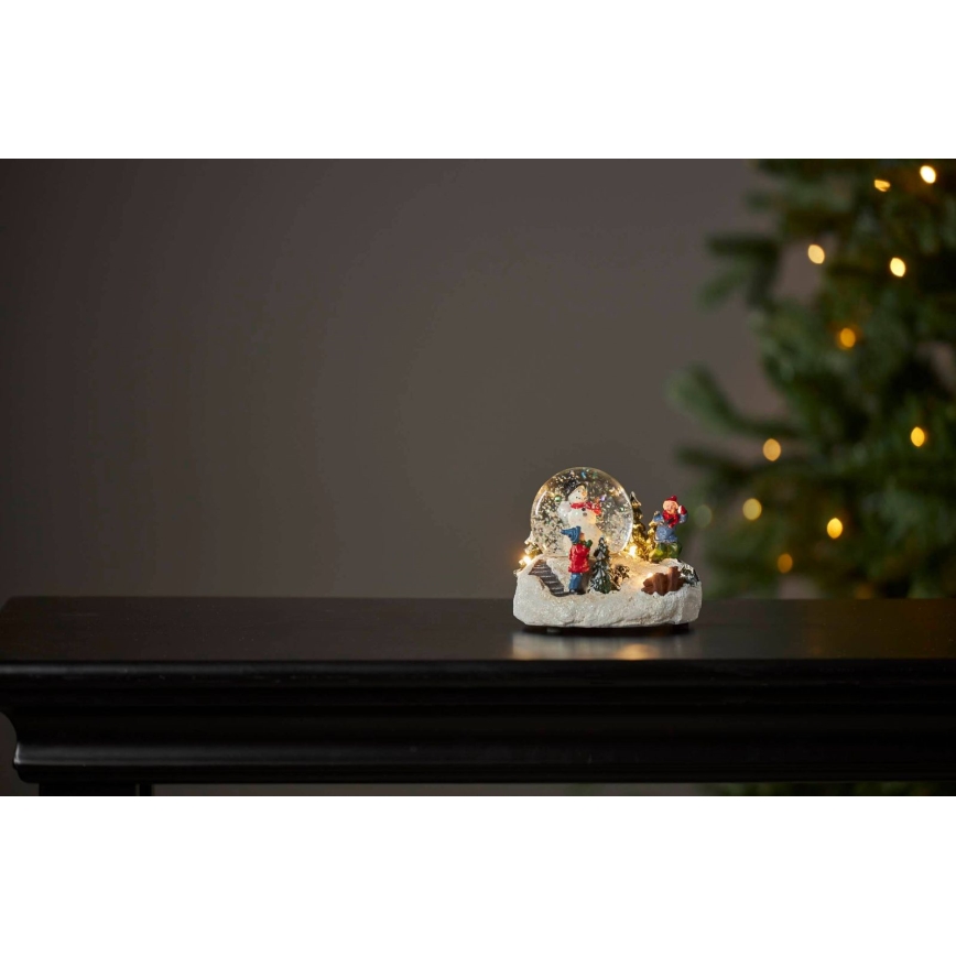 Eglo 411482 - LED karácsonyi dekoráció WINTERVILLE LED/2xAAA hógömb