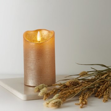 Eglo 411499 - LED gyertya FLAMME RUSTIC LED/2xAA arany