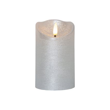 Eglo 411503 - LED gyertya FLAMME RUSTIC LED/2xAA ezüst