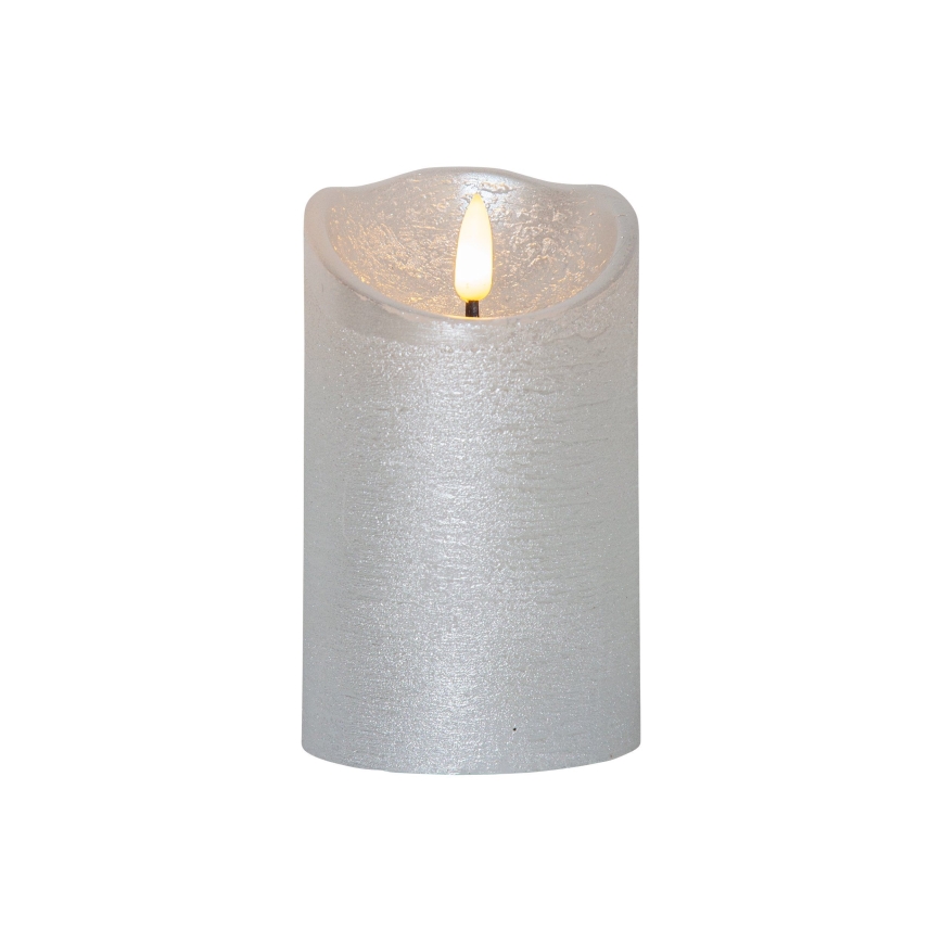 Eglo 411503 - LED gyertya FLAMME RUSTIC LED/2xAA ezüst