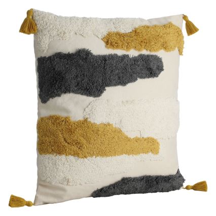 Eglo - Dekoratív párna 45x45 cm sárga/szürke