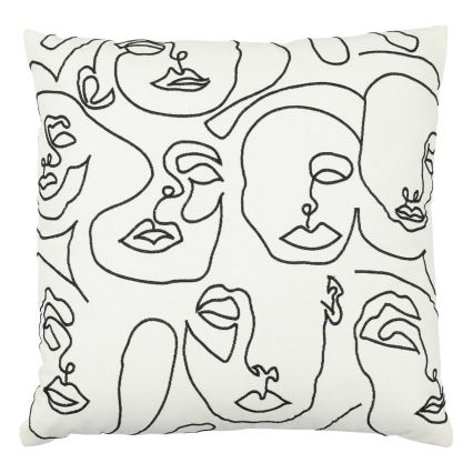 Eglo - Dekoratív párna 45x45 cm fehér/fekete