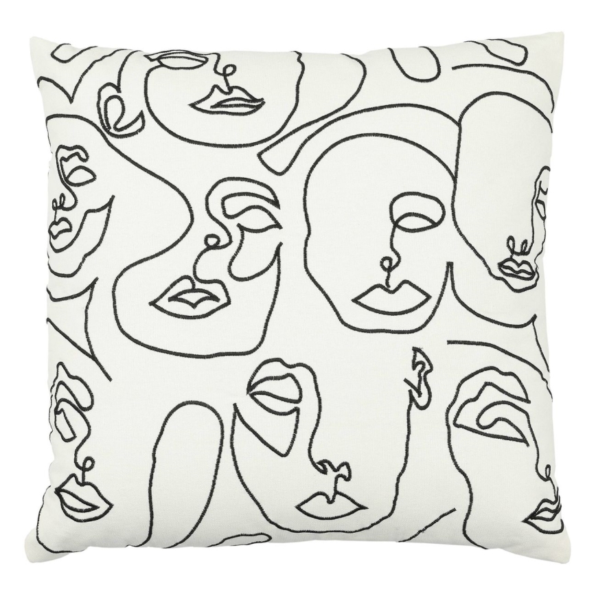 Eglo - Dekoratív párna 45x45 cm fehér/fekete