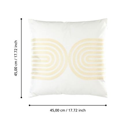 Eglo 420238 - BERHALA díszpárna 45x45 cm fehér/bézs