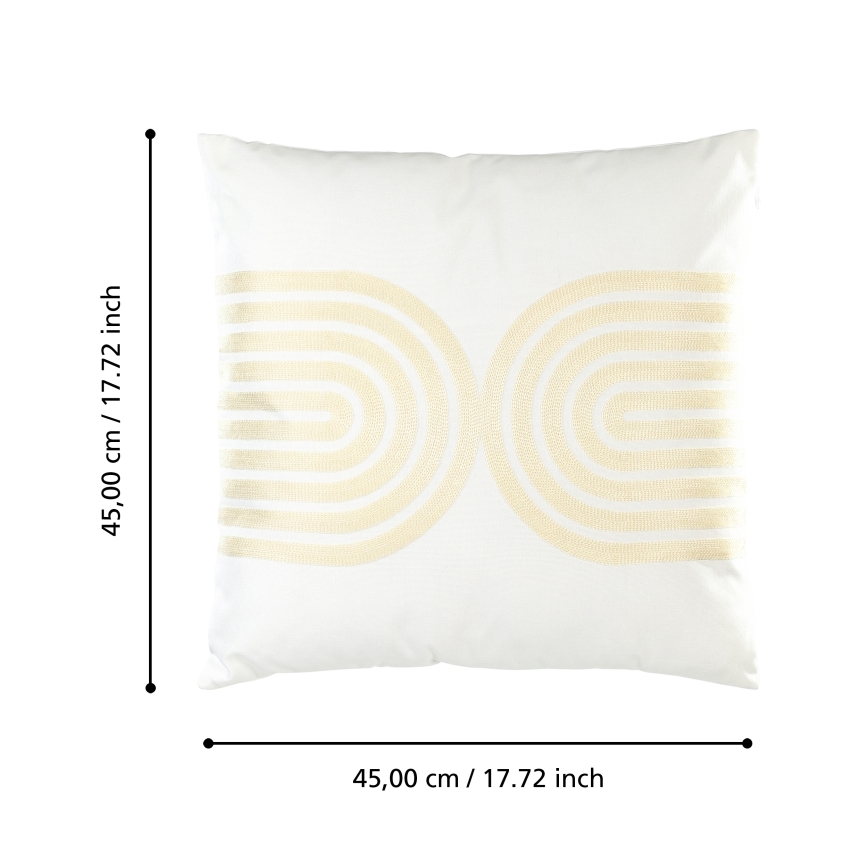 Eglo 420238 - BERHALA díszpárna 45x45 cm fehér/bézs