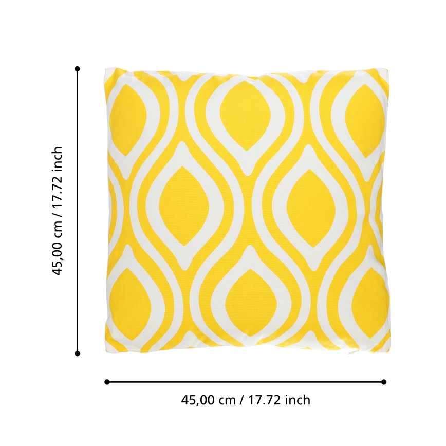 Eglo 420293 - Díszpárna CHEVERY 45x45 cm sárga
