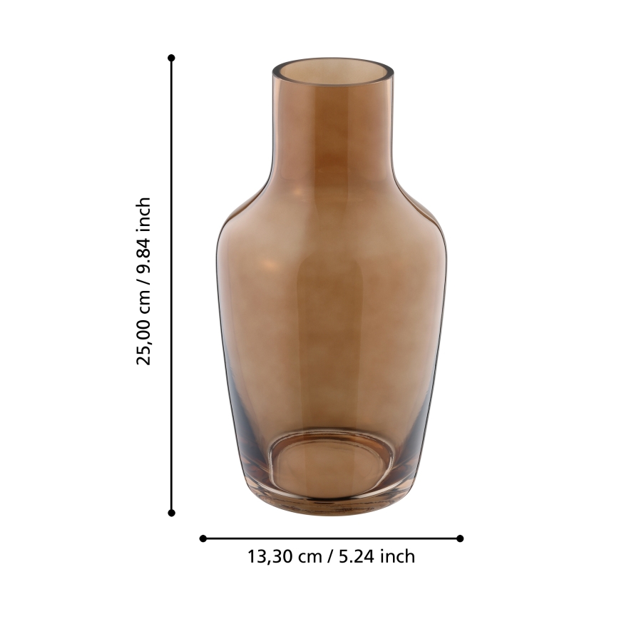 Eglo 421224 - Üvegváza SIRANANA 25x13,3 cm barna/füstszínű