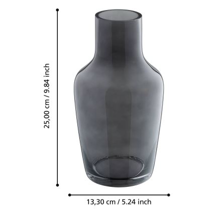 Eglo - Üvegváza 25x13,3 cm fekete