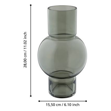 Eglo - Üvegváza 28x15,5 cm zöld