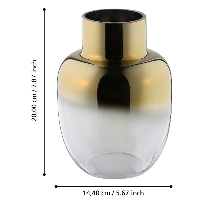 Eglo - Üvegváza 20x14,4 cm arany